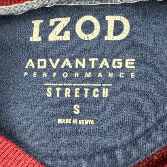 IZOD Advantage Performance Sweatshirt Mens Small Red Crewneck Fleece 45GK008 - Picture 3 of 8